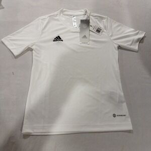 Adidas Jersey Kids White Football Soccer Sport Youth T-Shirts HC5054 Small. NWT